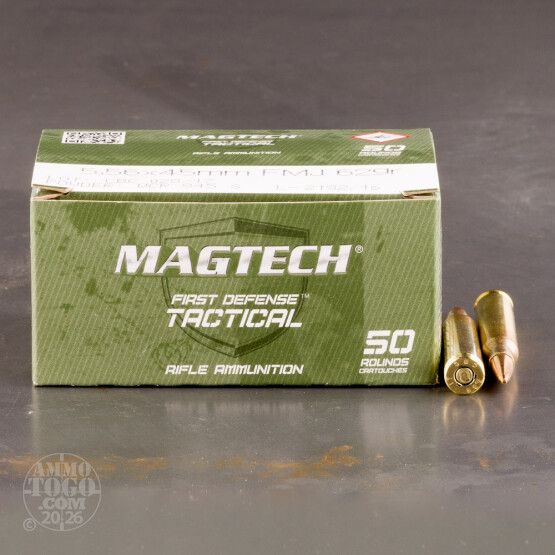 50rds - 5.56 Magtech/CBC 62gr. FMJ Ammo
