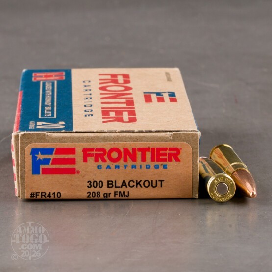 20rds – 300 AAC Blackout Hornady Frontier 208gr. FMJ Ammo