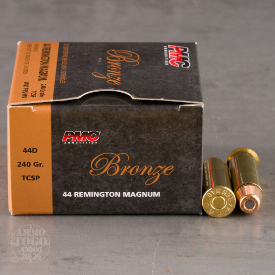 25rds – 44 Mag PMC Bronze 240gr. Truncated Cone SP Ammo