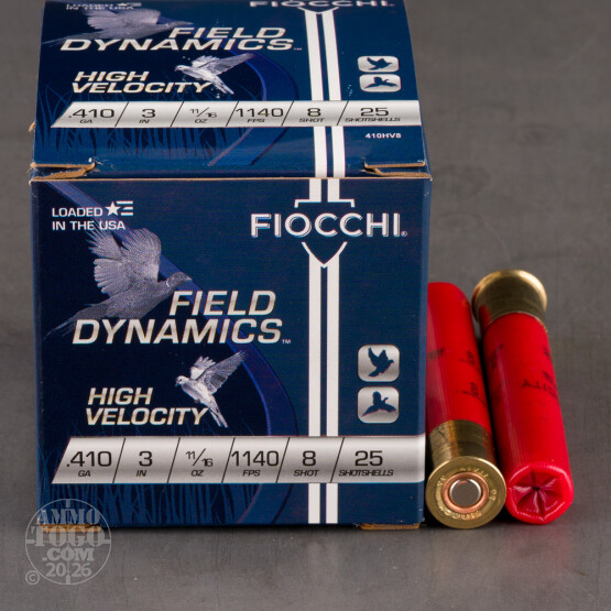 250rds – 410 Bore Fiocchi 3" 11/16oz. #8 Shot Ammo