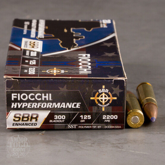 200rds – 300 AAC Blackout Fiocchi Hyperformance SBR Enhanced 125gr. SST Ammo