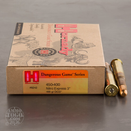 20rds - 450-400 3" Hornady Nitro Express 400gr. DGS Ammo