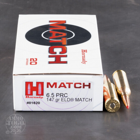 200rds – 6.5 PRC Hornady 147gr. ELD Match Ammo