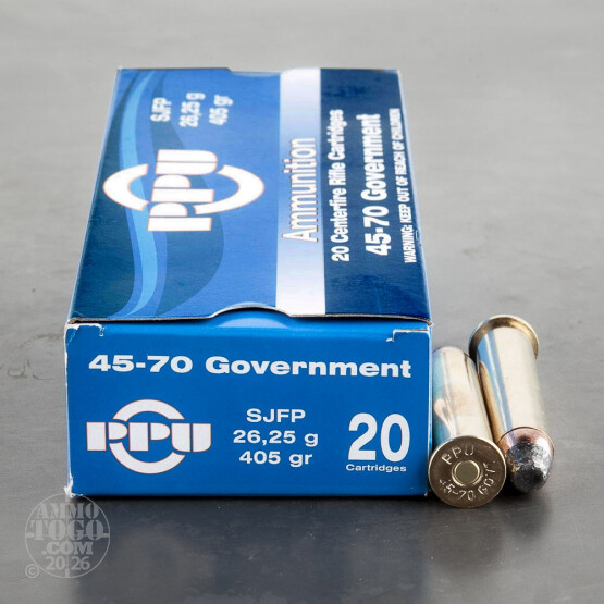 20rds - 45-70 Govt. Prvi Partizan 405gr. SJFP Ammo