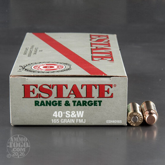 1000rds – 40 S&W Estate 165gr. FMJ Ammo