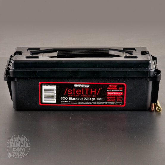 200rds – 300 AAC Blackout Ammo Inc. stelTH 220gr. TMJ Ammo