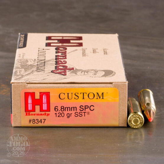 200rds – 6.8 SPC Hornady Custom 120gr. SST Ammo