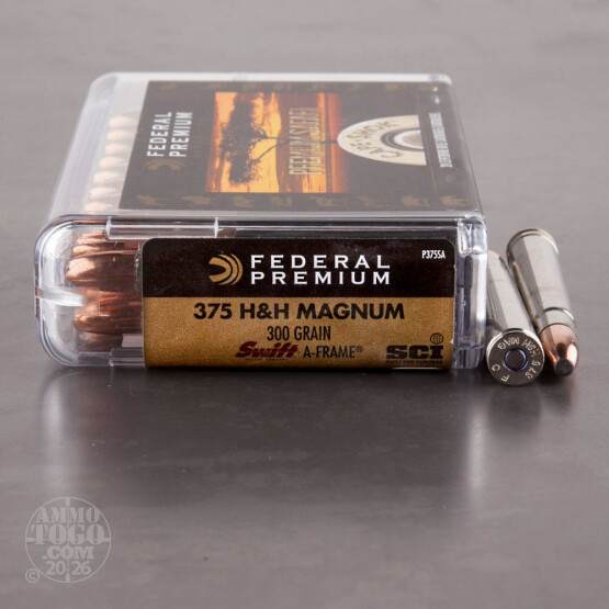 20rds - 375 H&H Magnum Federal Cape-Shok 300gr. Swift A-Frame Ammo