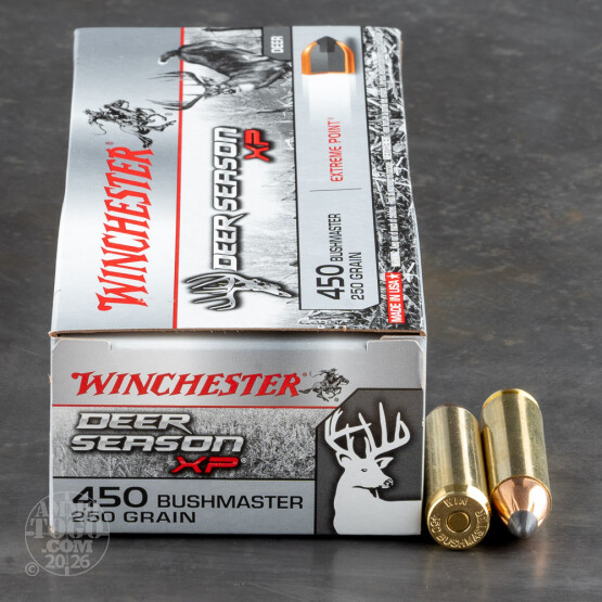 20rds – 450 Bushmaster Winchester Deer Season XP 250gr. Extreme Point Ammo