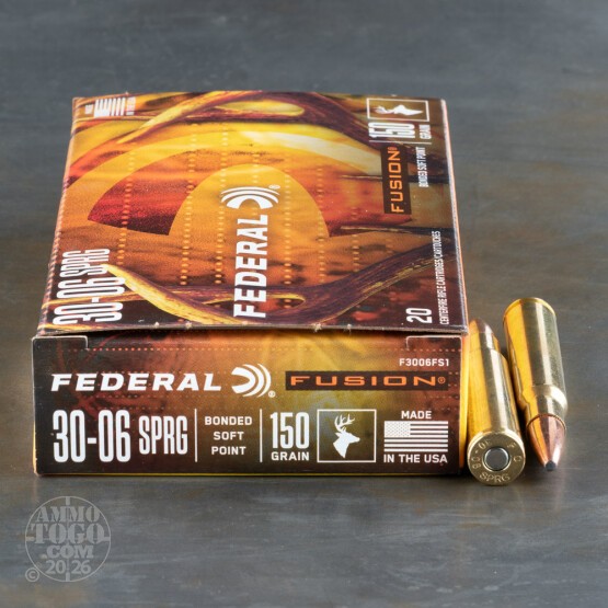 200rds - 30-06 Springfield Federal 150gr. Fusion Ammo