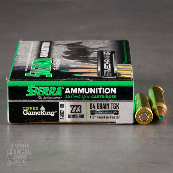 20rds – 223 Rem Sierra GameChanger 64gr. TGK Ammo