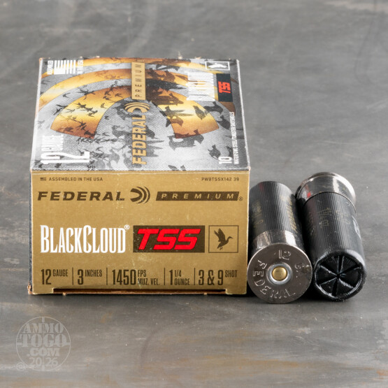 10rds – 12 Gauge Federal Black Cloud TSS 3" 1-1/4oz. #3 Flitestopper/#9 TSS Shot Ammo
