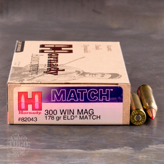 20rds - 300 Win. Mag Hornady Match 178gr. ELD Match Ammo