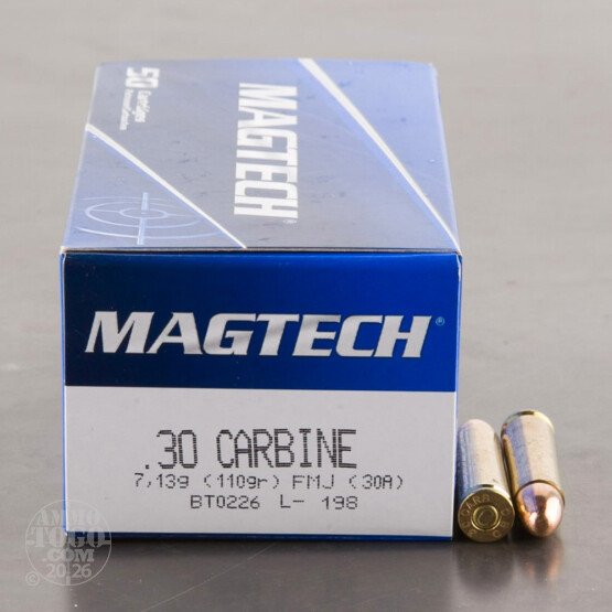 50rds – 30 Carbine Magtech 110gr. FMJ Ammo