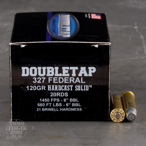 20rds – 327 Federal Magnum Doubletap 120gr. Hard Cast Ammo