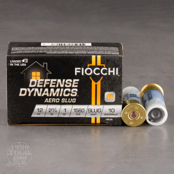 10rds - 12 Gauge Fiocchi 2 3/4" 1oz. Exacta Aero Slug
