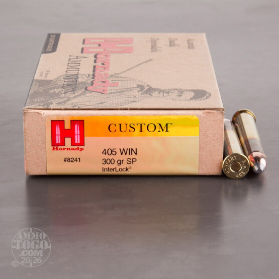 20rds - 405 Win. Hornady 300gr. Spire Point Ammo