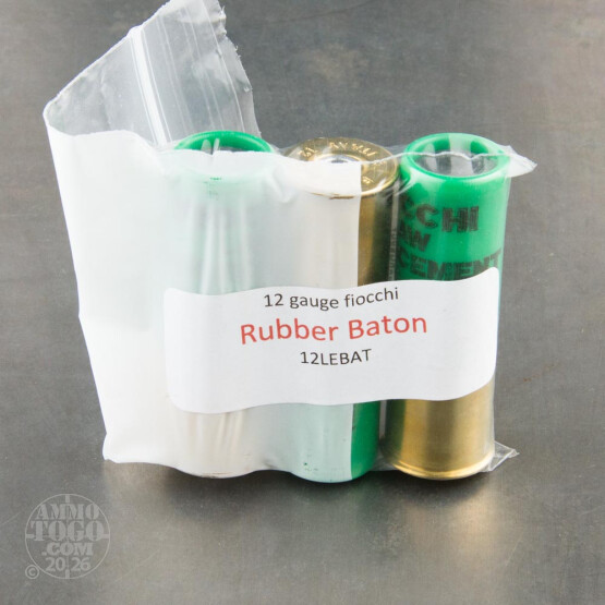 25rds - 12 Gauge Fiocchi Rubber Baton Ammo