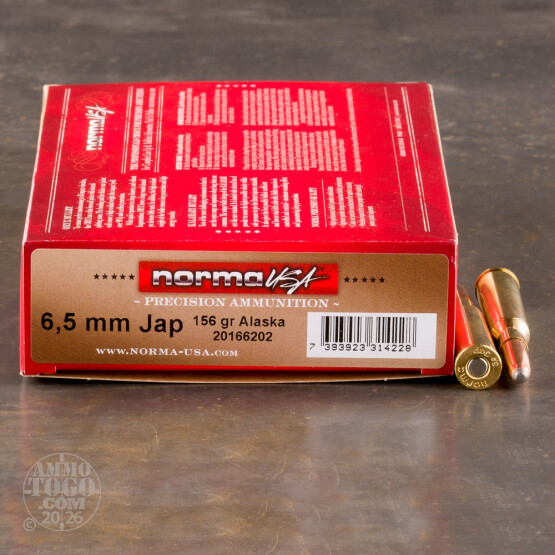 20rds - 6.5 Jap Norma 156gr. Alaska Soft Point Ammo