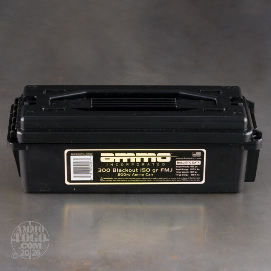 200rds – 300 AAC Blackout Ammo Inc. 150gr. FMJ Ammo
