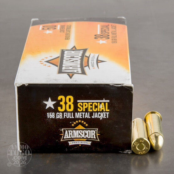 1000rds – 38 Special Armscor Precision 158gr. FMJ Ammo 