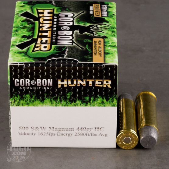 12rds - 500 S&W Corbon 440gr. Hard Cast Ammo