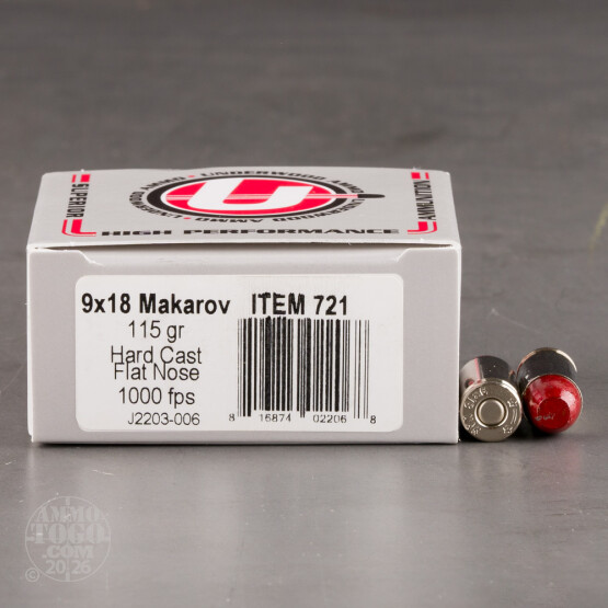 20rds – 9mm Makarov Underwood 115gr. Hard Cast FN Ammo