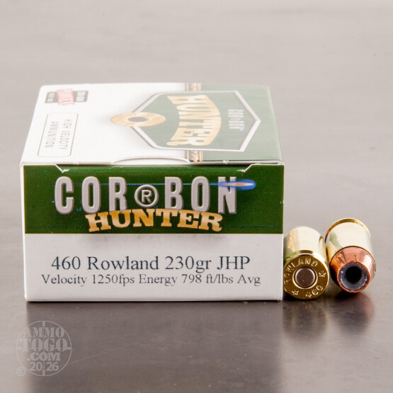  20rds – 460 Rowland Corbon Hunter 230gr. JHP Ammo