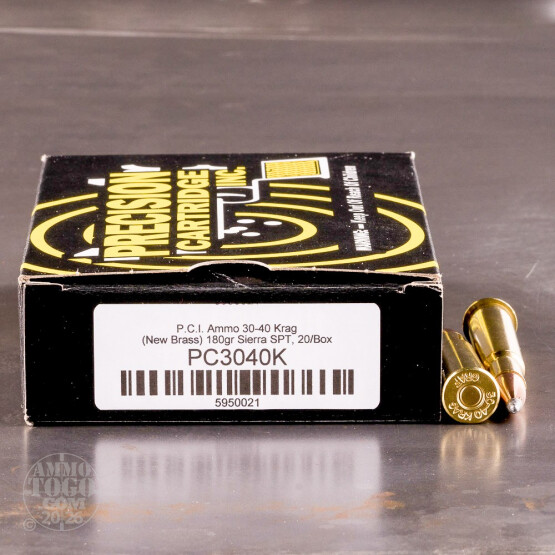 20 Rds - 30-40 KRAG PCI 180 gr Sierra Spitzer Ammo