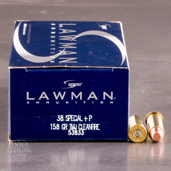 1000rds - 38 Special Speer Lawman Clean-Fire 158gr. +P TMJ Ammo