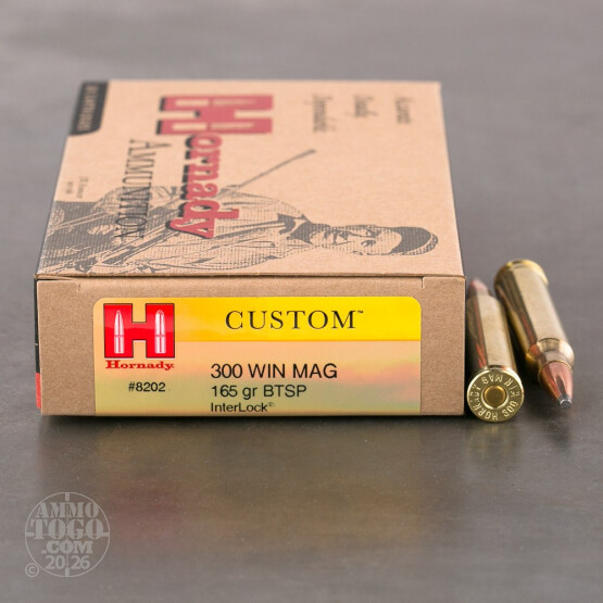 20rds - 300 Win. Mag Hornady 165gr. Soft Point Ammo