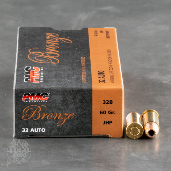 1000rds – 32 ACP PMC Bronze 60gr. JHP Ammo 
