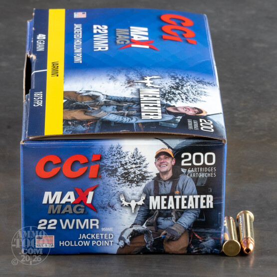 2000rds – 22 WMR CCI Maxi-Mag MeatEater Edition 40gr. JHP Ammo
