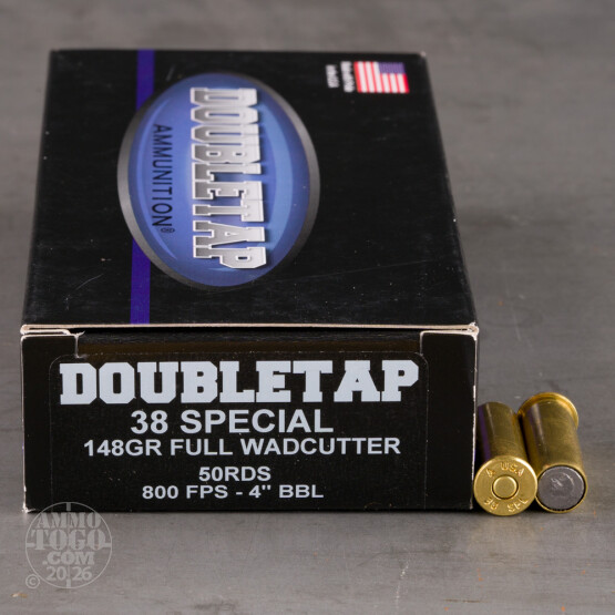 50rds – 38 Special Doubletap 148gr. Hard Cast Wadcutter Ammo