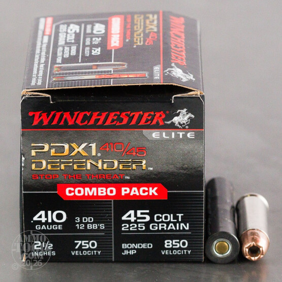 20rds - .410 / .45 Defender Winchester Supreme Elite 2 1/2" PDX1 Combo Self Defense