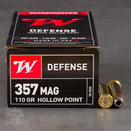 50rds - 357 Mag Winchester USA 110gr. Hollow Point Ammo