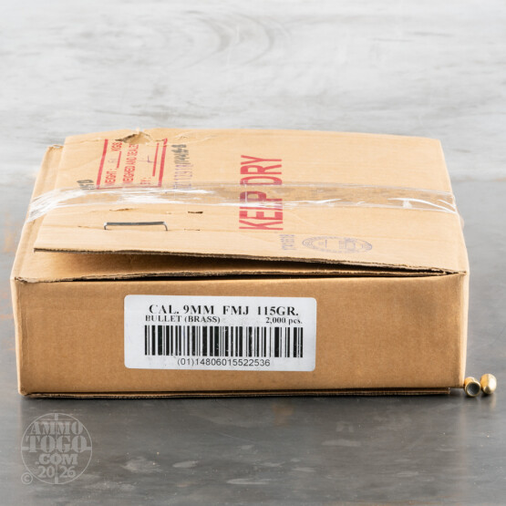 2000pcs - 9mm .355" Dia Armscor 115gr. FMJ Bullets