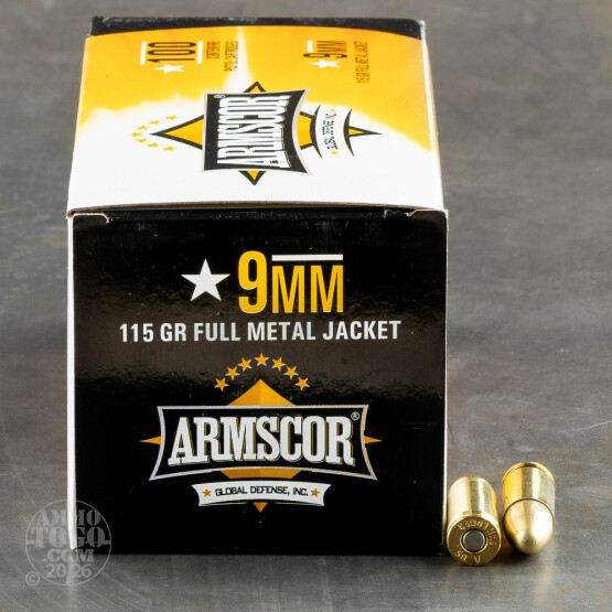 1200rds – 9mm Armscor 115gr. FMJ Ammo