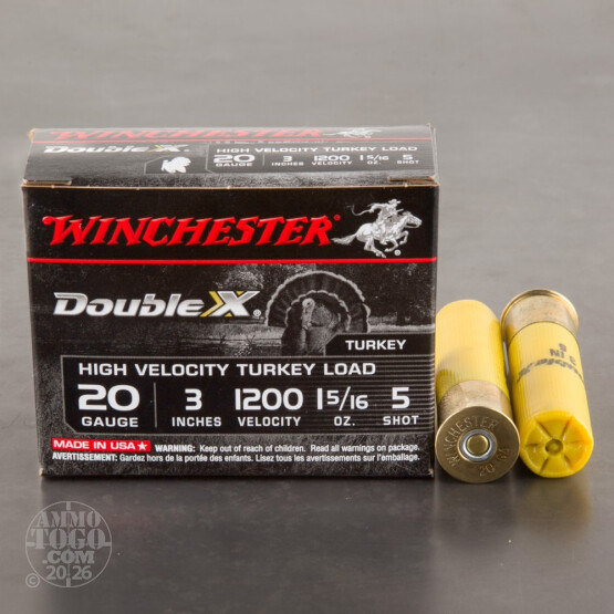 100rds - 20 Gauge Winchester Supreme High Velocity 3" 1 5/16oz. #5 Turkey Load