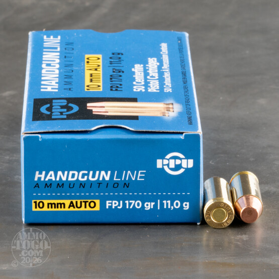 50rds - 10mm Auto Prvi Partizan 170gr. FPJ Ammo