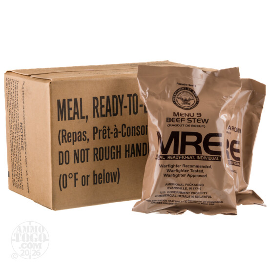 12 - U.S. MIL-SPEC Menu A Meals, Ready-to-Eat (MREs)