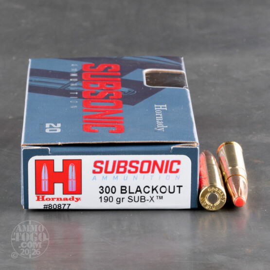 200rds - 300 AAC Blackout Hornady Subsonic 190gr. Sub-X Ammo 