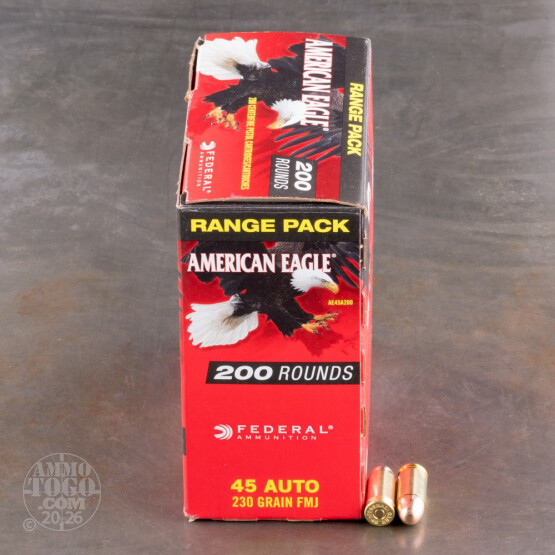 1000rds – 45 ACP Federal American Eagle 230gr. FMJ Ammo