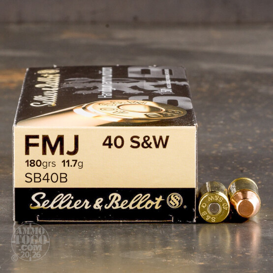 1000rds - 40 S&W Sellier & Bellot 180gr. FMJ Ammo