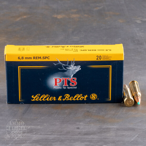 20rds - 6.8 SPC Sellier & Bellot 110gr. Plastic Tip Special Ammo