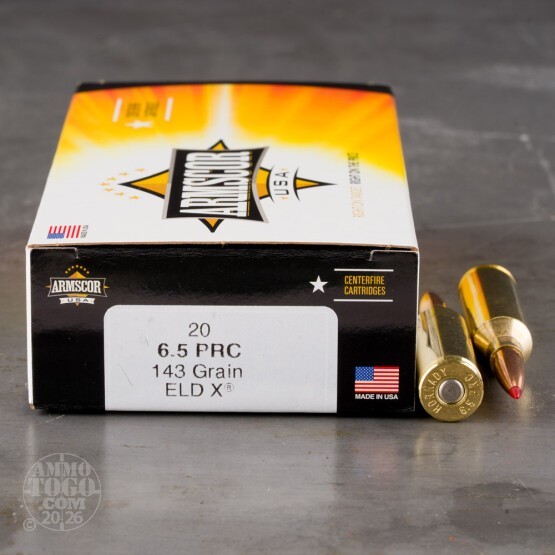 200rds – 6.5 PRC Armscor USA 143gr. ELD-X Ammo