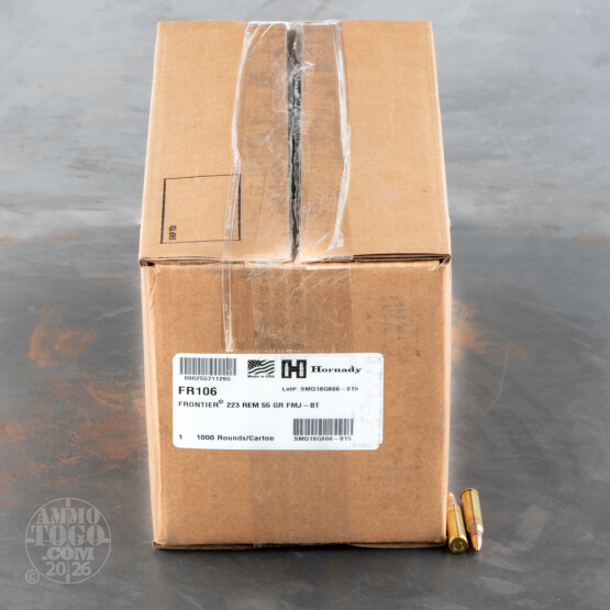 1000rds – 223 Rem Hornady Frontier 55gr. FMJ Ammo