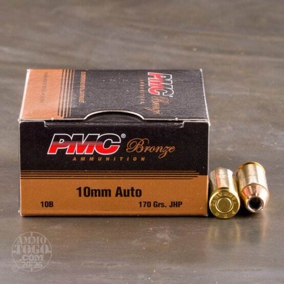 25rds – 10mm PMC Bronze 170gr. JHP Ammo 