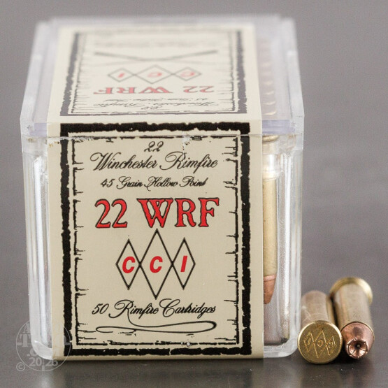 50rds - 22 WRF CCI 45gr. Hollow Point Ammo