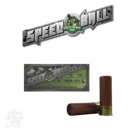 10rds - 12 Gauge Hevi-Shot Speedball 3" 1 1/4oz. #3 Shot Ammo